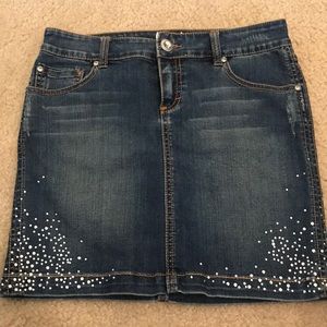Jean skirt with rhinestones!Perfect for summer!